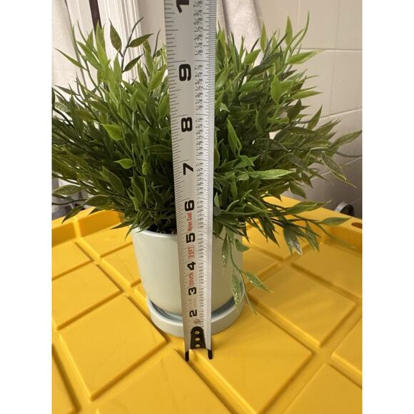 Faux Potted Plant Office Home Decor Green Gray Interior Design - Picture 3 of 5